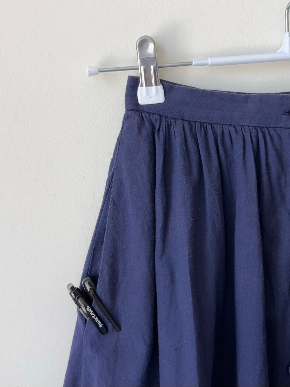 Ralph Lauren Deep Navy Button-Front Midi Skirt - Picture 8 of 16